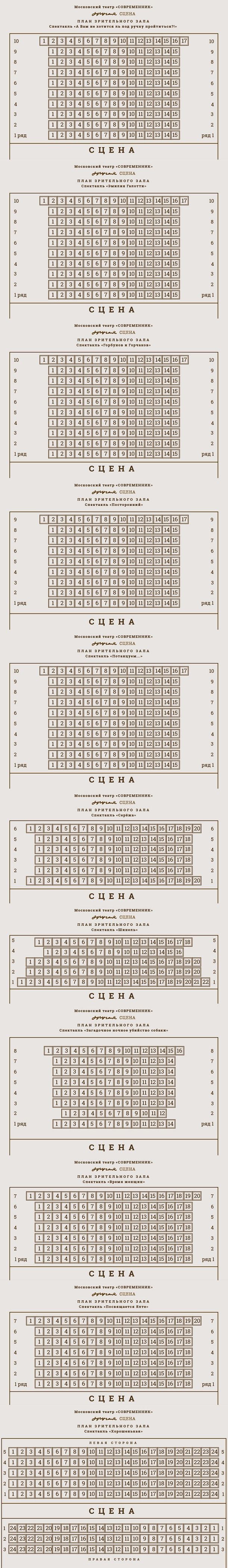 Схема театр Современник